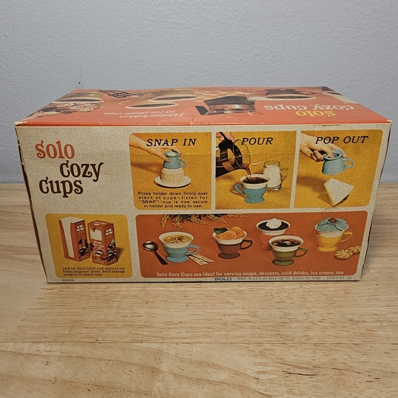 Vintage 70's Solo Cozy Cups New In Package - Picture 4 of 7